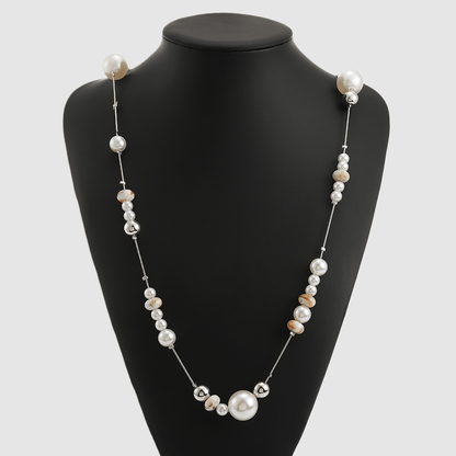 For Women Casual IG Style Beaded Chain Necklace Featuring Imitation Pearl Beading