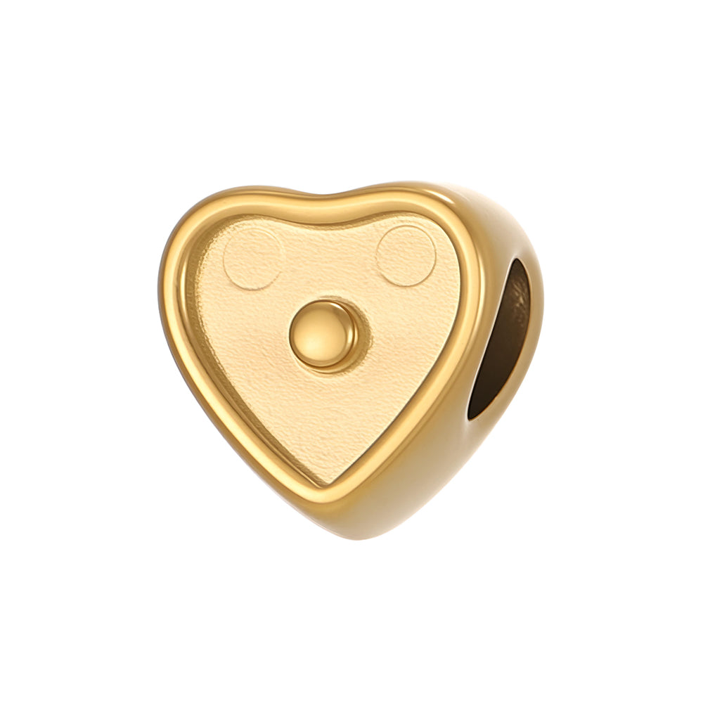 Circle Pendant In 304 Stainless Steel With 14K Real Gold Plated 0.03µm Thick PVD Coated Electroplated Finish, 1 Piece