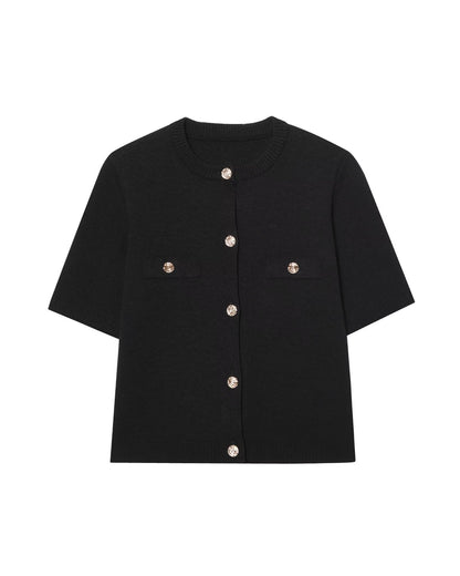 Casual Solid Color Skirt Co-ord Set In Polyester Featuring Knitted Craft With Sleeveless Coat For Spring