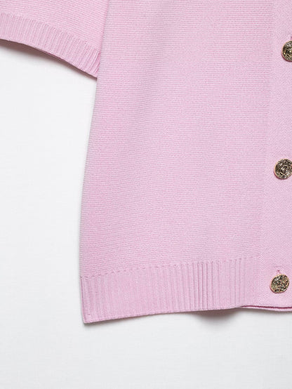Casual Solid Color Skirt Co-ord Set In Polyester Featuring Knitted Craft With Sleeveless Coat For Spring