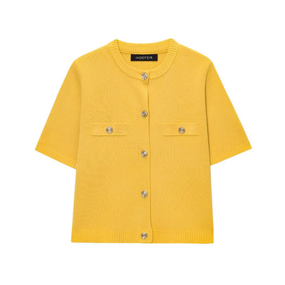 Casual Solid Color Skirt Co-ord Set In Polyester Featuring Knitted Craft With Sleeveless Coat For Spring
