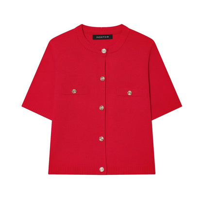 Casual Solid Color Skirt Co-ord Set In Polyester Featuring Knitted Craft With Sleeveless Coat For Spring
