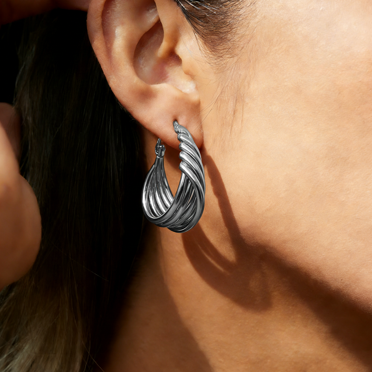 Geometric Earrings For Women Made Of 304 Stainless Steel Featuring Electroplated And 18K Real Gold Plated PVD Coating
