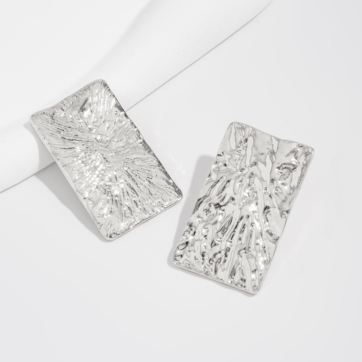 Asymmetrical Flowers Stud Earrings For Women In Zinc Alloy With Golden Plated Electroplated Finish