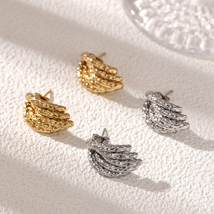 Geometric Earrings For Women Featuring Electroplated 304 Stainless Steel With 18K Real Gold Plated PVD Coating