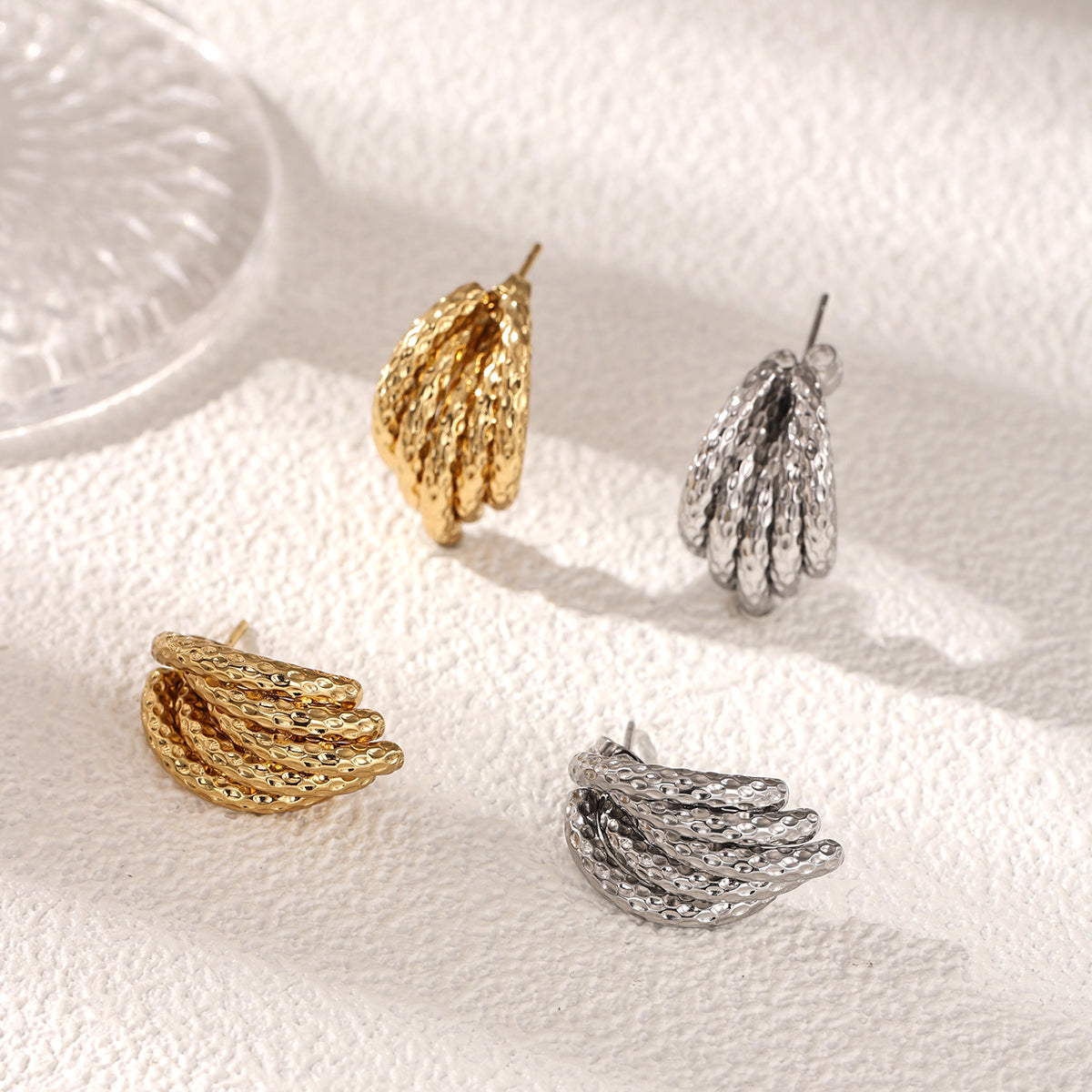 Geometric Earrings For Women Featuring Electroplated 304 Stainless Steel With 18K Real Gold Plated PVD Coating