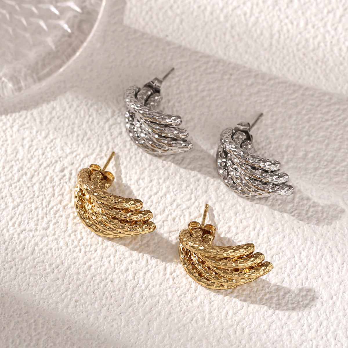 Geometric Earrings For Women Featuring Electroplated 304 Stainless Steel With 18K Real Gold Plated PVD Coating