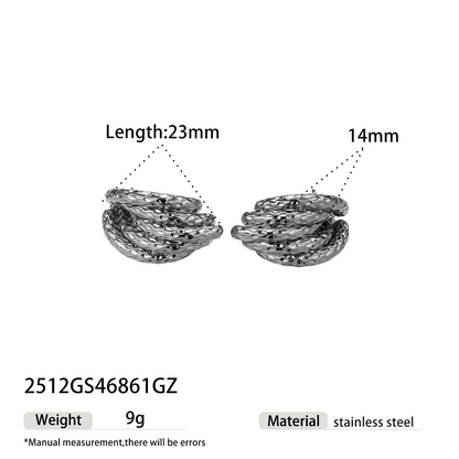 Geometric Earrings For Women Featuring Electroplated 304 Stainless Steel With 18K Real Gold Plated PVD Coating