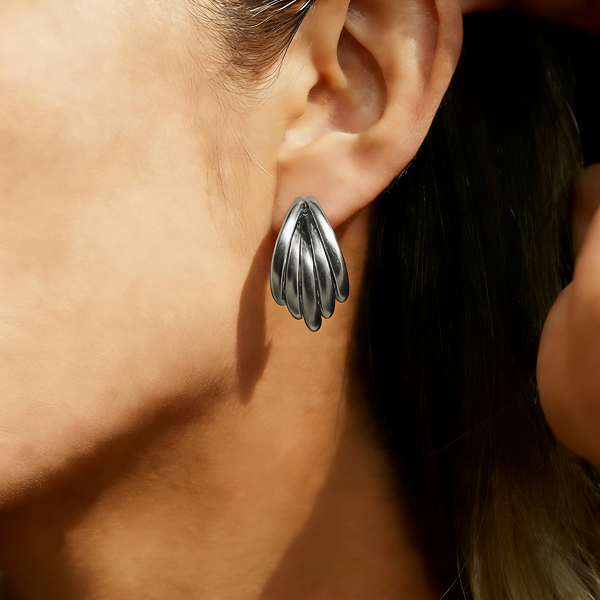 Geometric Earrings For Women Featuring Electroplated 304 Stainless Steel With 18K Real Gold Plated PVD Coated Finish