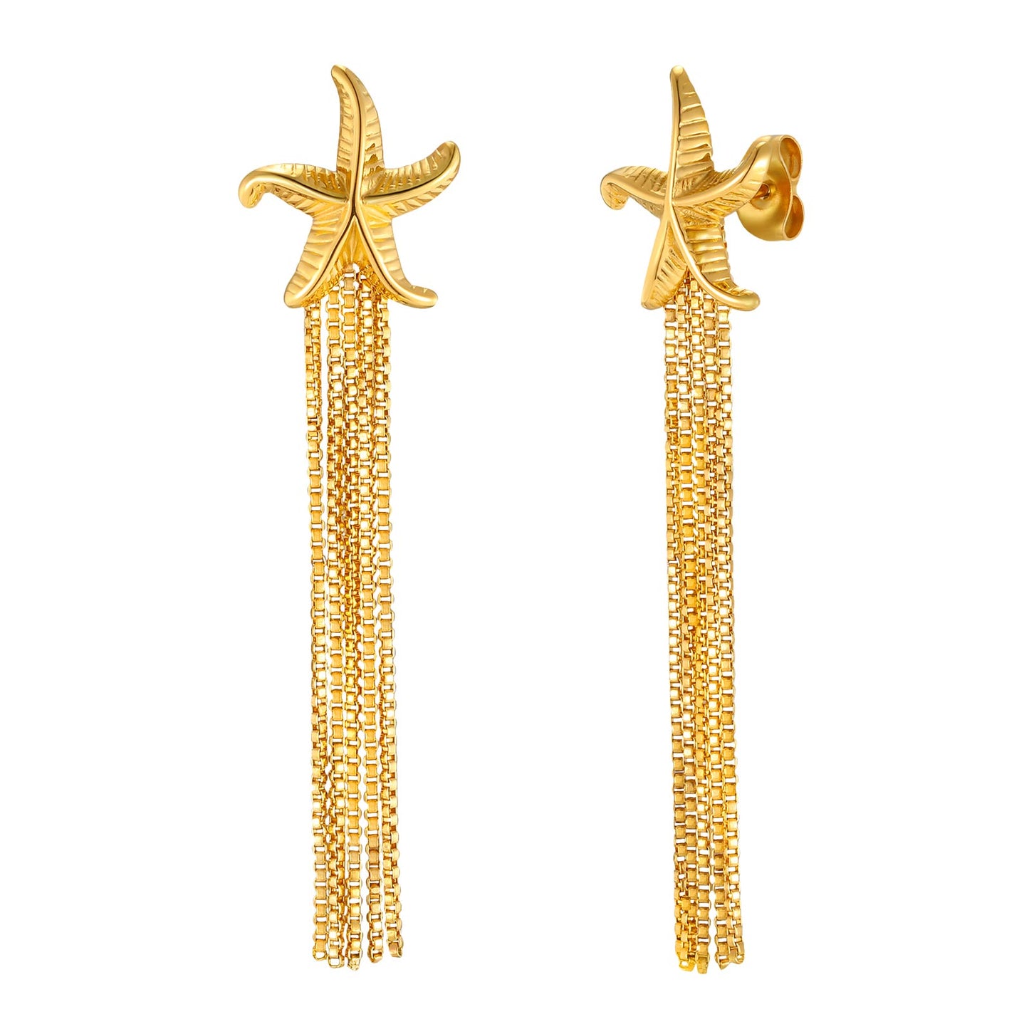 Tassel Earrings For Women In IG Style Featuring Waterproof Non Tarnish 304 Stainless Steel With 18K Real Gold Plated Finish