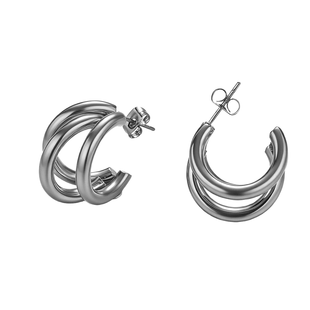 Geometric Earrings For Women Featuring Electroplated 304 Stainless Steel With 18K Real Gold PVD Coated Plating