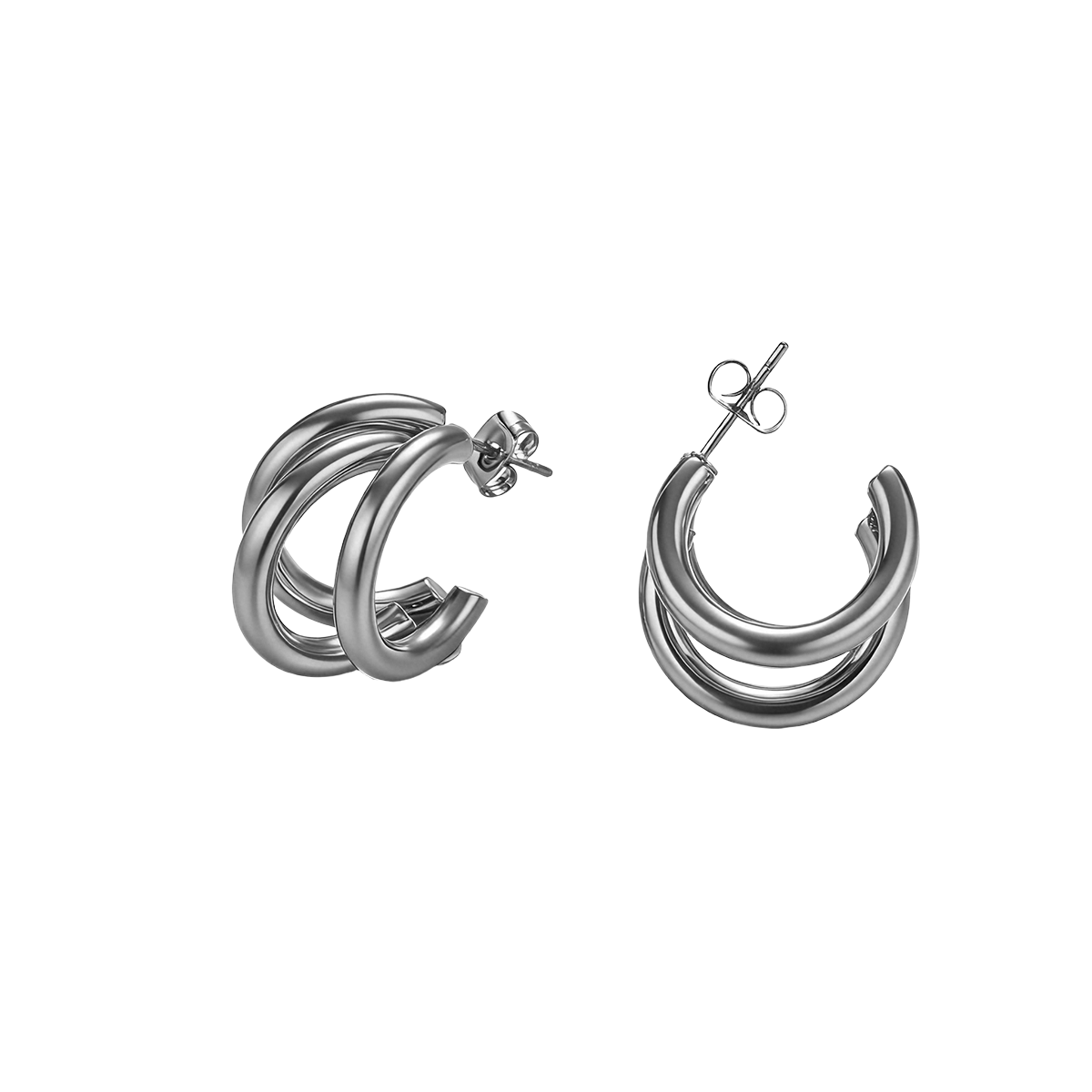 Geometric Earrings For Women Featuring Electroplated 304 Stainless Steel With 18K Real Gold PVD Coated Plating