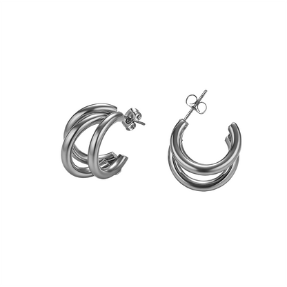 Geometric Earrings For Women Featuring Electroplated 304 Stainless Steel With 18K Real Gold PVD Coated Plating