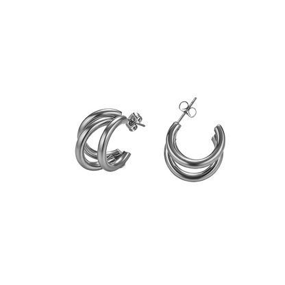Geometric Earrings For Women Featuring Electroplated 304 Stainless Steel With 18K Real Gold PVD Coated Plating