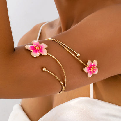 Elegant White Enamel Flowers For Women Travel Accessory Made Of Alloy