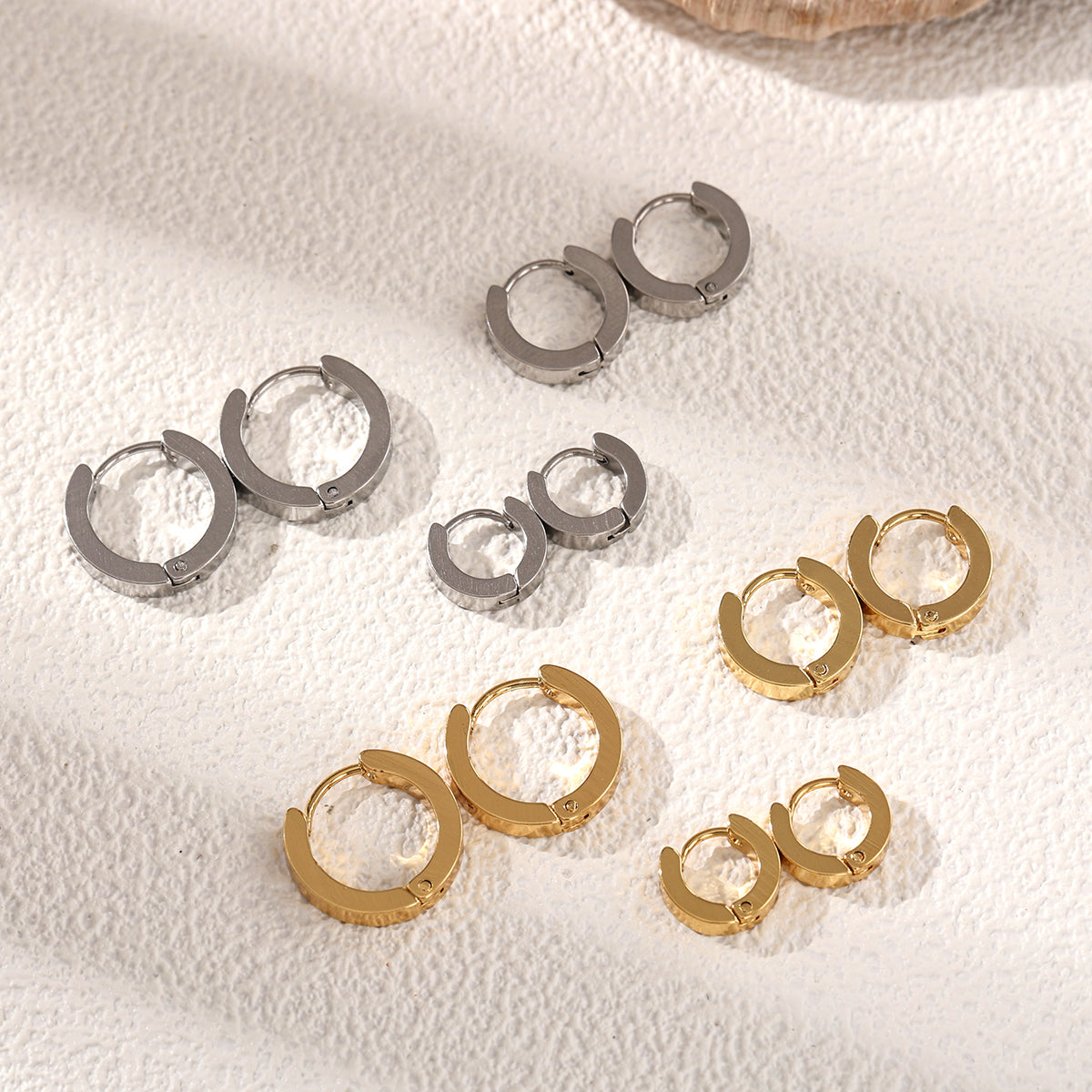 Geometric Earrings For Women Featuring Electroplated 304 Stainless Steel With 18K Real Gold Plated PVD Coating