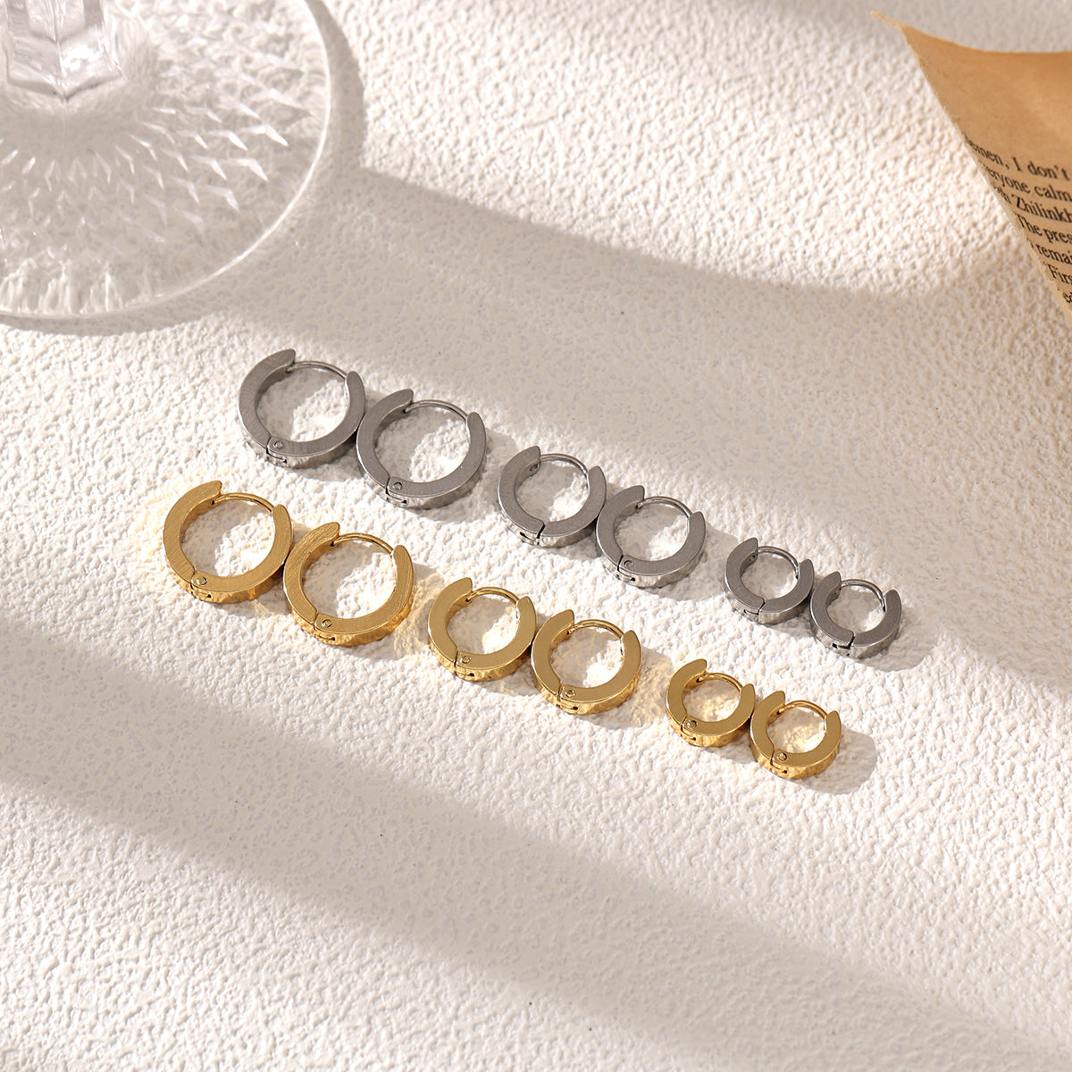 Geometric Earrings For Women Featuring Electroplated 304 Stainless Steel With 18K Real Gold Plated PVD Coating