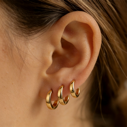 Geometric Earrings For Women Featuring Electroplated 304 Stainless Steel With 18K Real Gold Plated PVD Coating