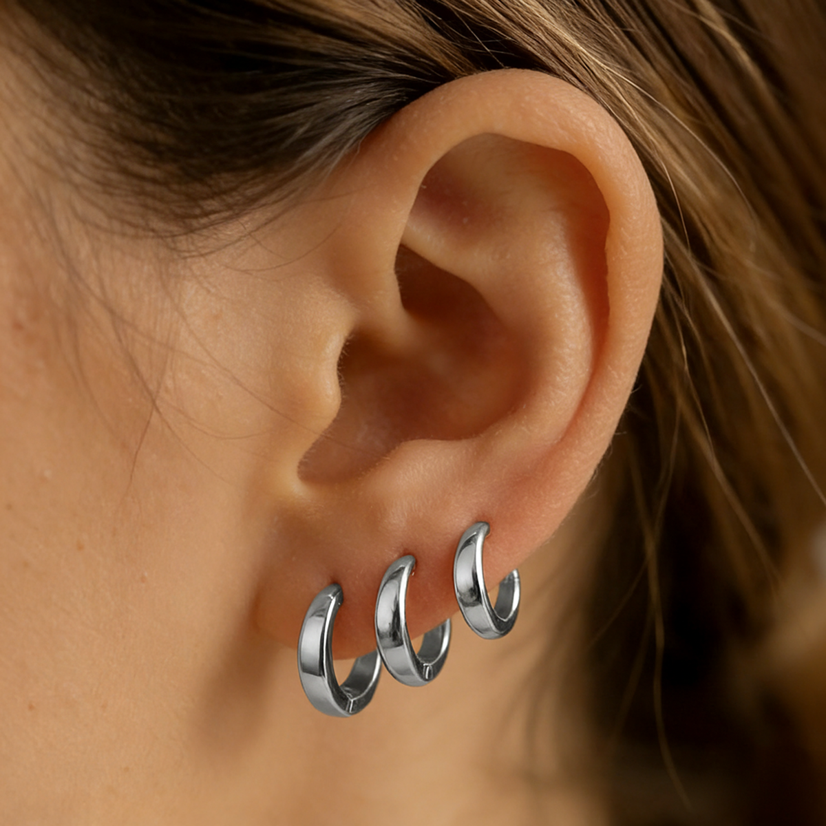 Geometric Earrings For Women Featuring Electroplated 304 Stainless Steel With 18K Real Gold Plated PVD Coating