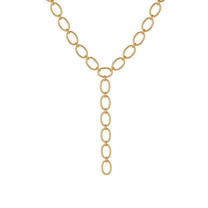 For Women Electroplated Necklace Chain In 304 Stainless Steel With 18K Real Gold Plated PVD Coating