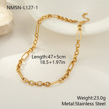 For Women Electroplated Necklace Chain In 304 Stainless Steel With 18K Real Gold Plated PVD Coating