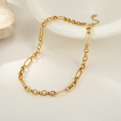 For Women Electroplated Necklace Chain In 304 Stainless Steel With 18K Real Gold Plated PVD Coating