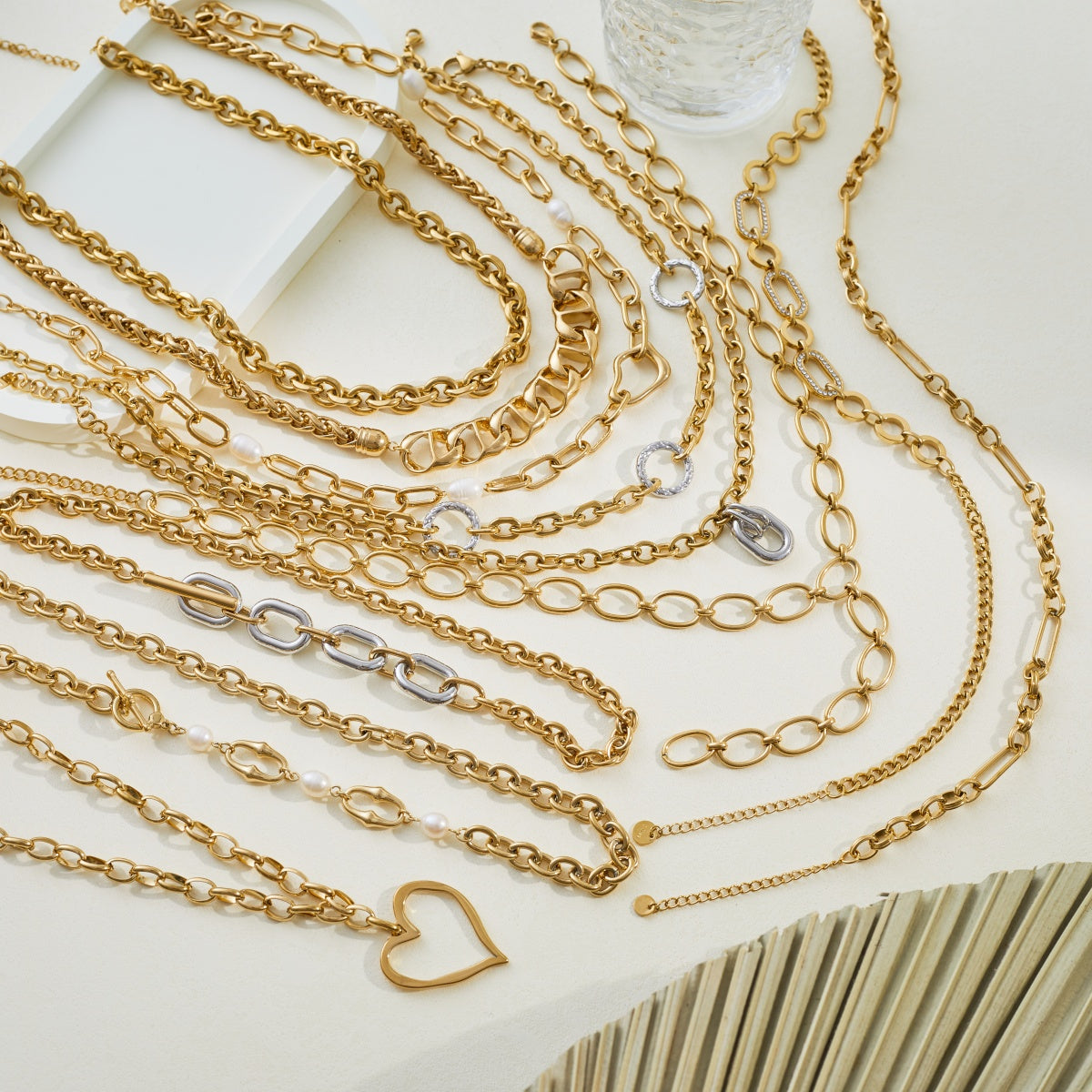 For Women Electroplated Necklace Chain In 304 Stainless Steel With 18K Real Gold Plated PVD Coating