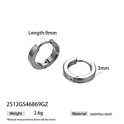 Geometric Earrings For Women Featuring Electroplated 304 Stainless Steel With 18K Real Gold Plated PVD Coating