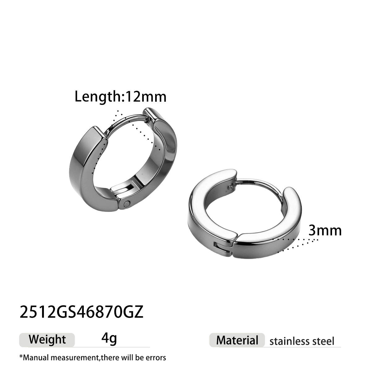 Geometric Earrings For Women Featuring Electroplated 304 Stainless Steel With 18K Real Gold Plated PVD Coating