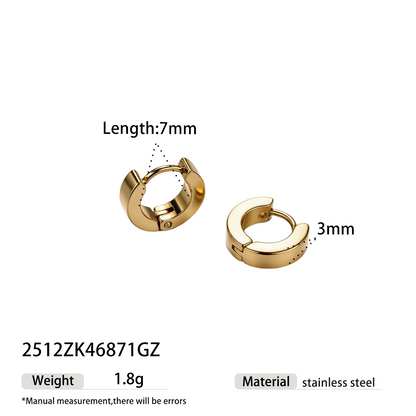 Geometric Earrings For Women Featuring Electroplated 304 Stainless Steel With 18K Real Gold Plated PVD Coating