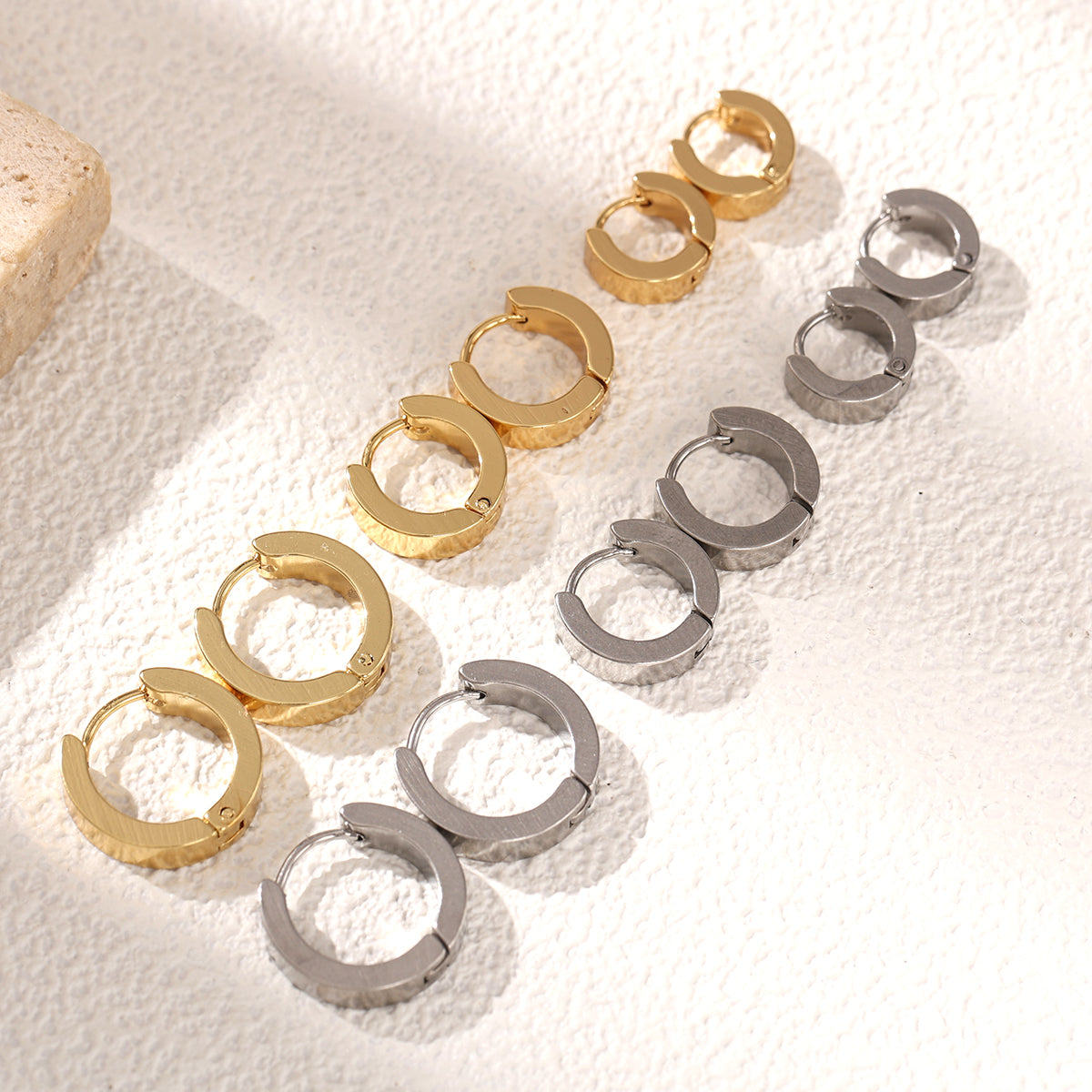 Geometric Earrings For Women Featuring Electroplated 304 Stainless Steel With 18K Real Gold Plated PVD Coated Finish