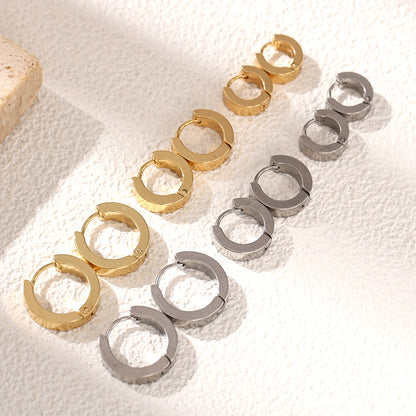 Geometric Earrings For Women Featuring Electroplated 304 Stainless Steel With 18K Real Gold Plated PVD Coated Finish