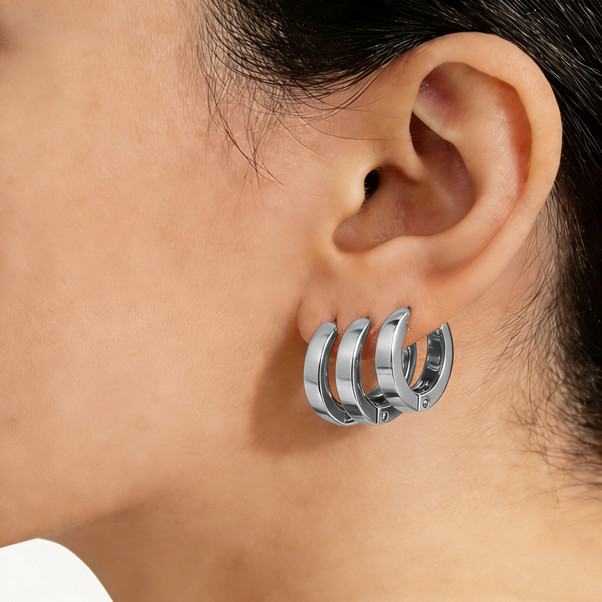 Geometric Earrings For Women Featuring Electroplated 304 Stainless Steel With 18K Real Gold Plated PVD Coated Finish