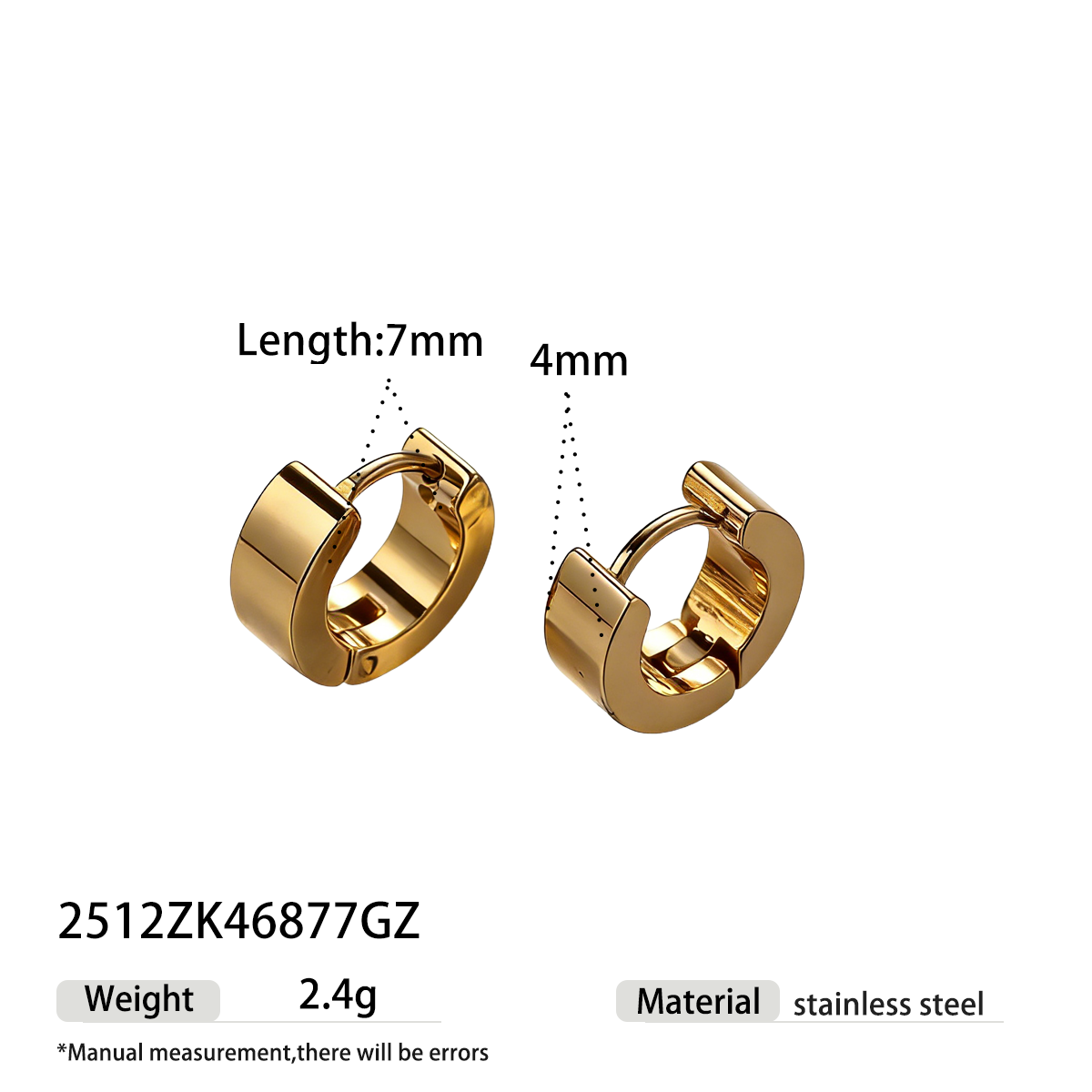 Geometric Earrings For Women Featuring Electroplated 304 Stainless Steel With 18K Real Gold Plated PVD Coated Finish