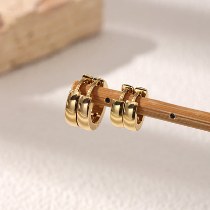 Geometric Earrings For Women Featuring Electroplated 304 Stainless Steel With 18K Real Gold Plated And PVD Coated Finish