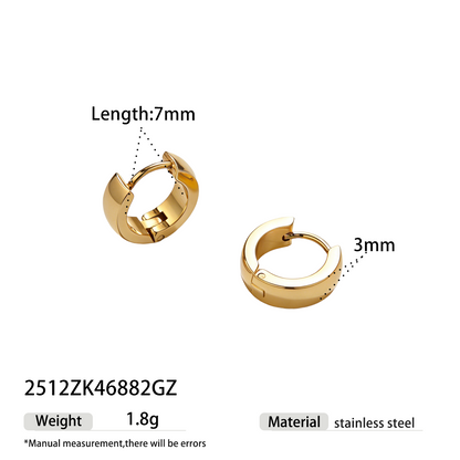 Geometric Earrings For Women Featuring Electroplated 304 Stainless Steel With 18K Real Gold Plated And PVD Coated Finish