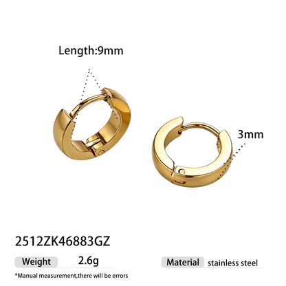 Geometric Earrings For Women Featuring Electroplated 304 Stainless Steel With 18K Real Gold Plated And PVD Coated Finish