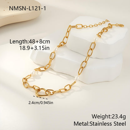 For Women Electroplated Necklace Chain In 304 Stainless Steel With 18K Real Gold Plated PVD Coating