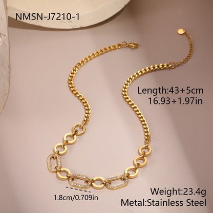 For Women Electroplated Necklace Chain In 304 Stainless Steel With 18K Real Gold Plated PVD Coating