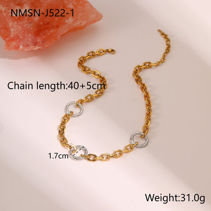 For Women Electroplated Necklace Chain In 304 Stainless Steel With 18K Real Gold Plated PVD Coating