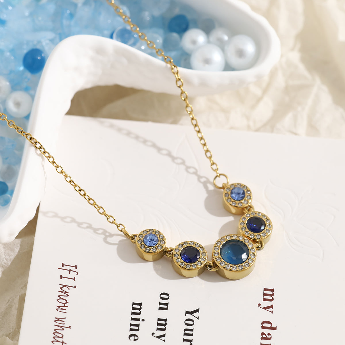 IG Style Oval Bracelet For Women In 304 Stainless Steel With 18K Real Gold Plated Finish And Rhinestone Inlay