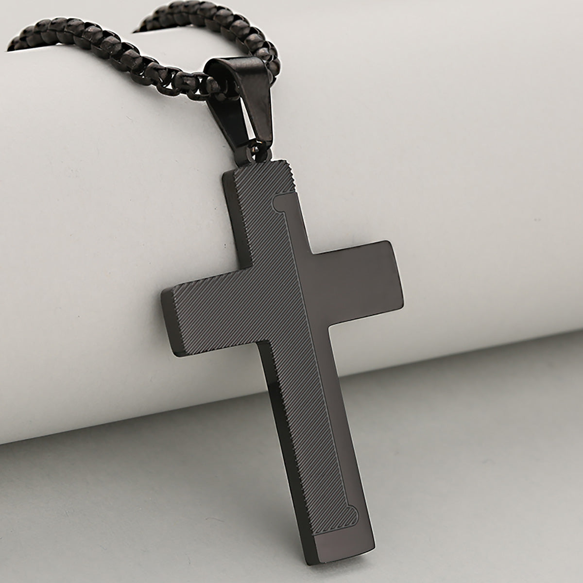 Cross Pendant 304 Stainless Steel With 18K Gold Plated PVD Coating 0.05-0.08µm, Mixed Metal, 1 Pc