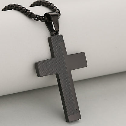 Cross Pendant 304 Stainless Steel With 18K Gold Plated PVD Coating 0.05-0.08µm, Mixed Metal, 1 Pc