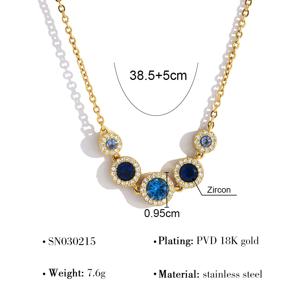 IG Style Oval Bracelet For Women In 304 Stainless Steel With 18K Real Gold Plated Finish And Rhinestone Inlay