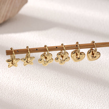 Geometric Earrings For Women Made Of 304 Stainless Steel Featuring Electroplated 18K Real Gold Plated With PVD Coated Finish