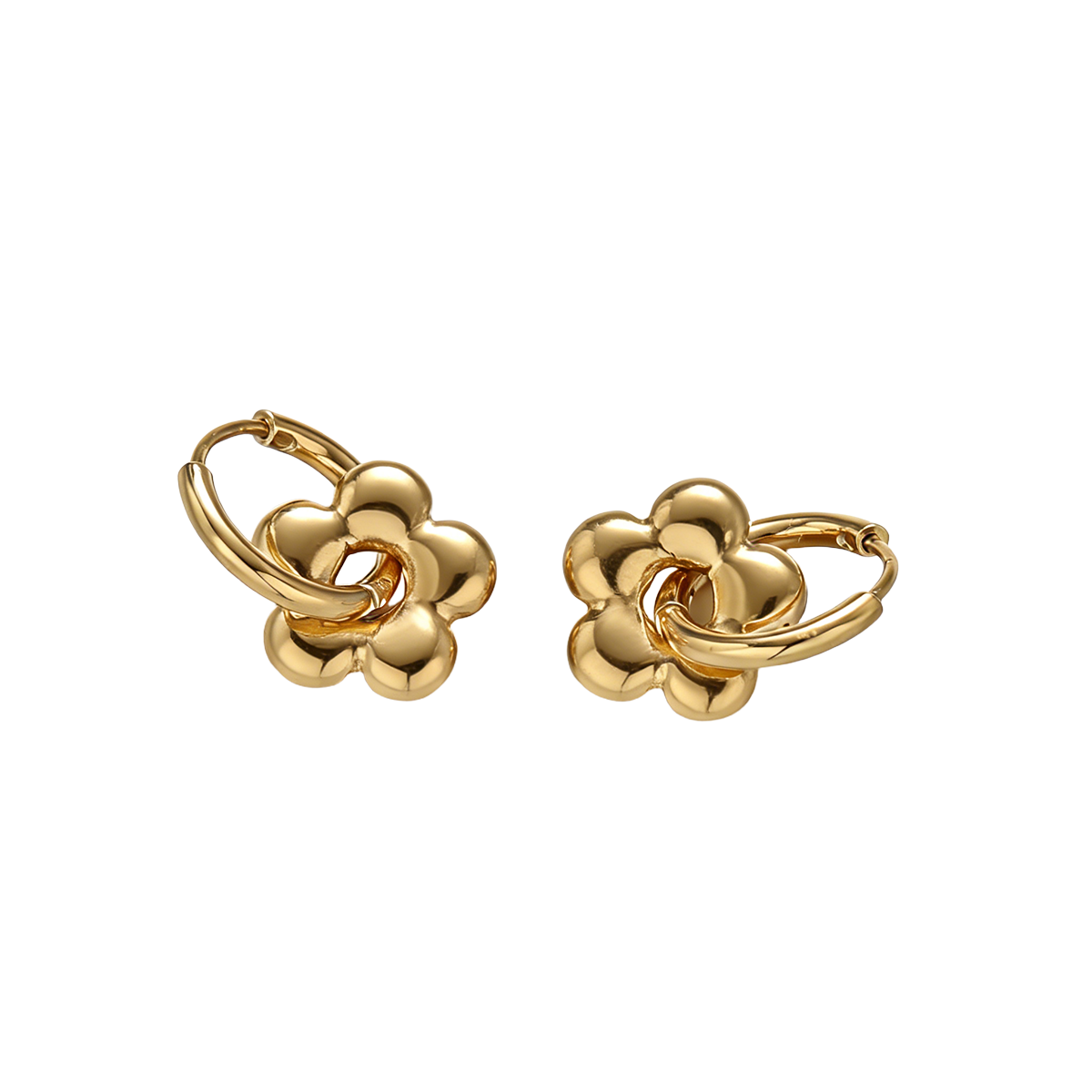 Geometric Earrings For Women Made Of 304 Stainless Steel Featuring Electroplated 18K Real Gold Plated With PVD Coated Finish