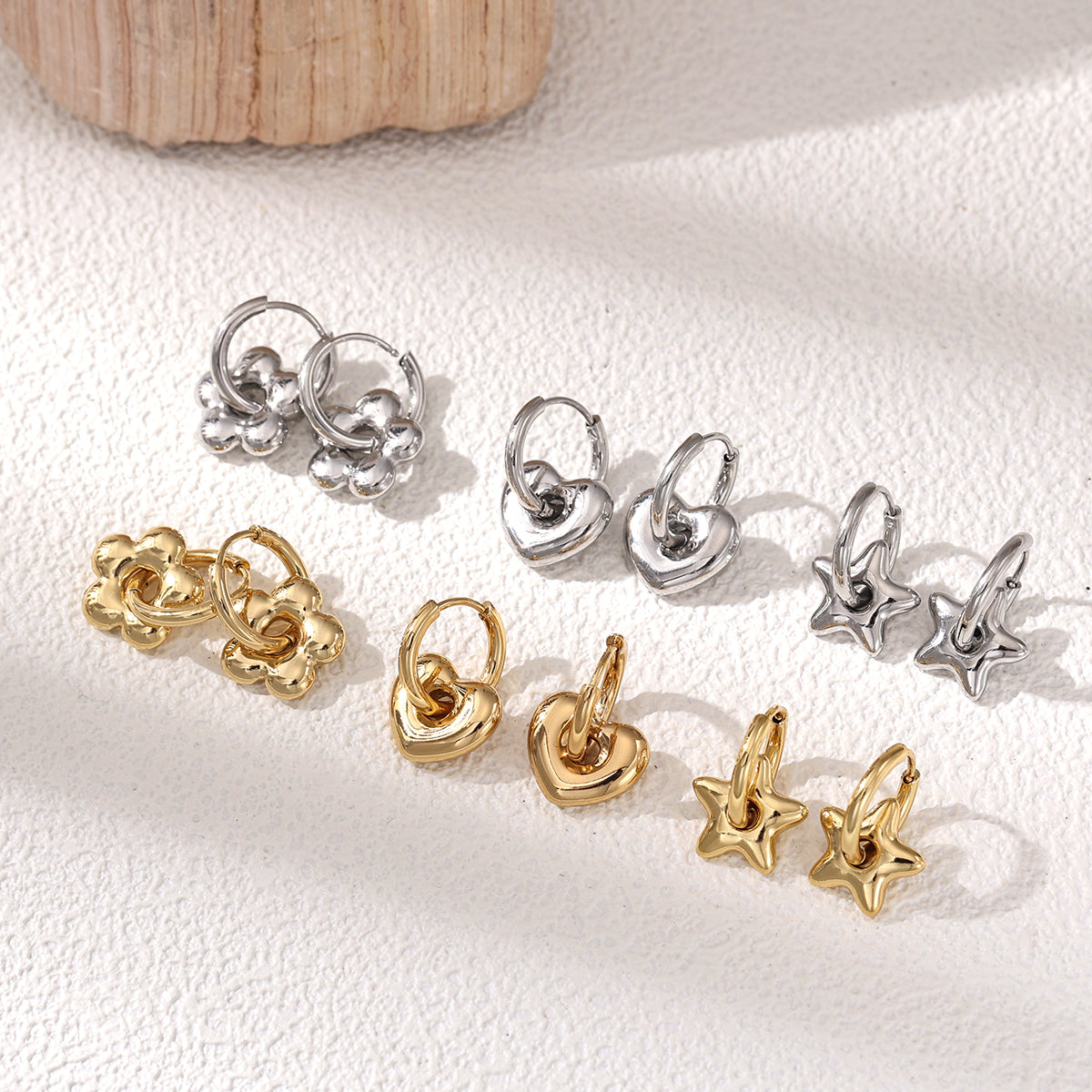 Geometric Earrings For Women Made Of 304 Stainless Steel Featuring Electroplated 18K Real Gold Plated With PVD Coated Finish