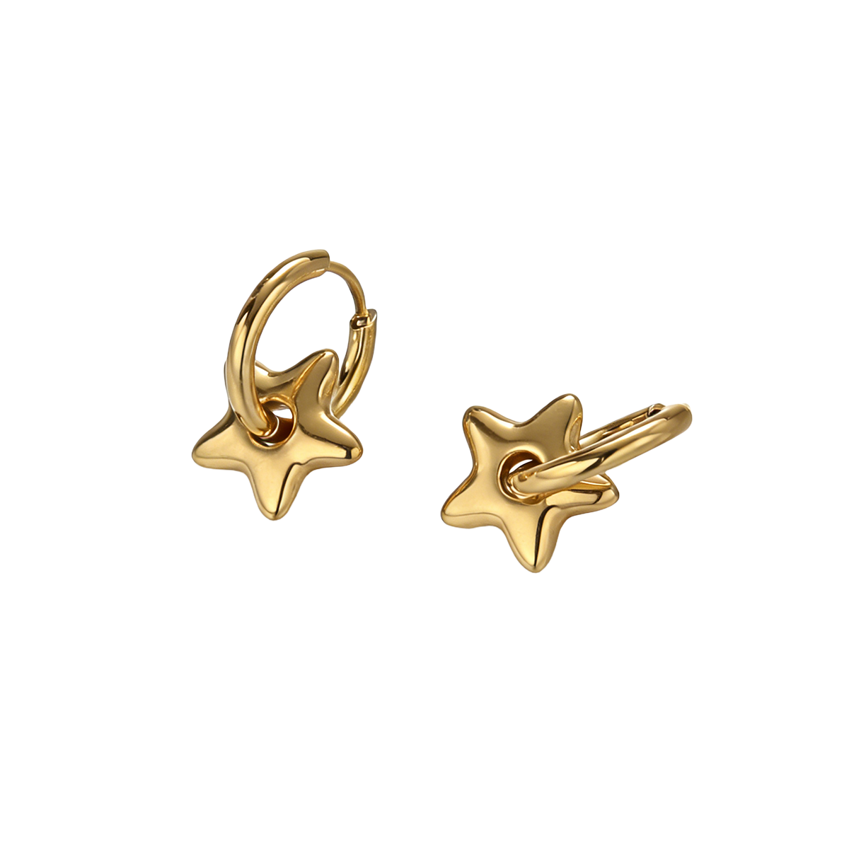 Geometric Earrings For Women Made Of 304 Stainless Steel Featuring Electroplated 18K Real Gold Plated With PVD Coated Finish