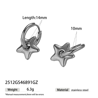 Geometric Earrings For Women Made Of 304 Stainless Steel Featuring Electroplated 18K Real Gold Plated With PVD Coated Finish