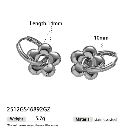Geometric Earrings For Women Made Of 304 Stainless Steel Featuring Electroplated 18K Real Gold Plated With PVD Coated Finish
